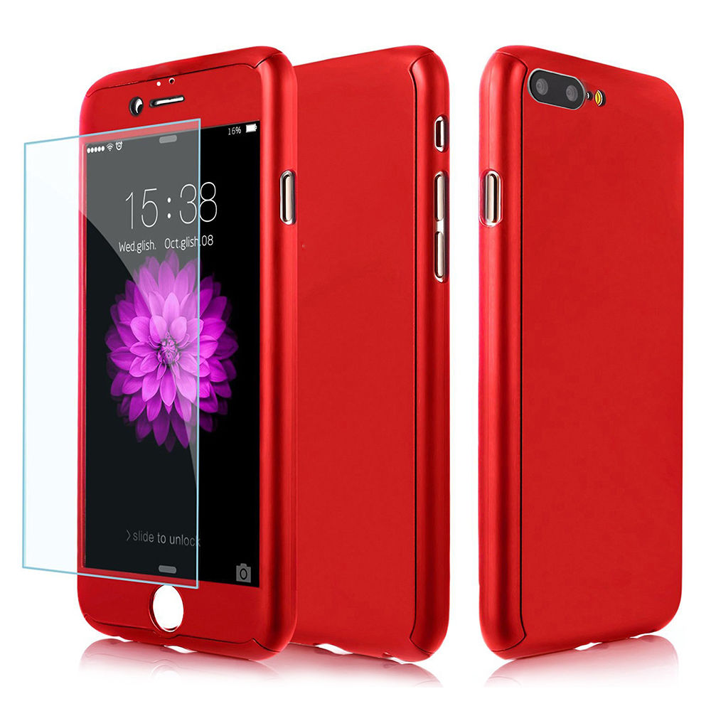 360 full cover with screen protector PC phone case for Iphone