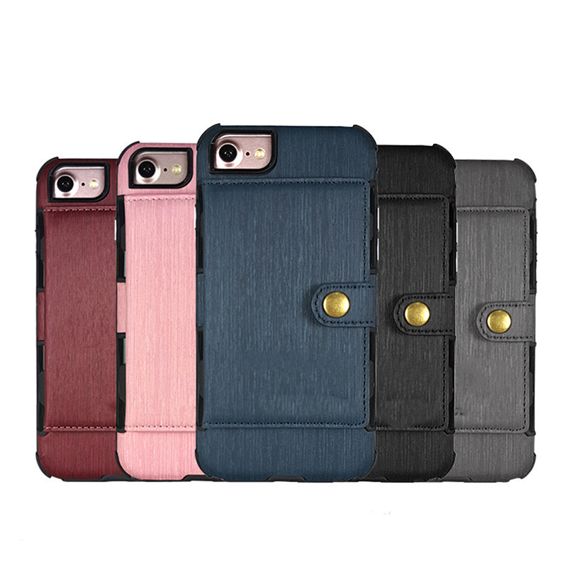 TPU+PU plug-in the card phone case